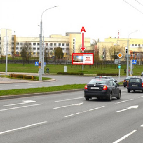 Сторона А - Минск, ул. Якубовского - ул. Шаранговича (напротив автостоянки)