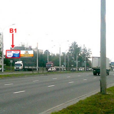Сторона В1 - Минск, пр. Партизанский - заезд на МКАД, район д. Большой Тростенец