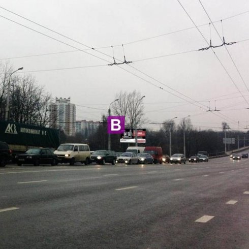 Сторона В - Минск, ул. Ванеева (съезд с Денисовской)