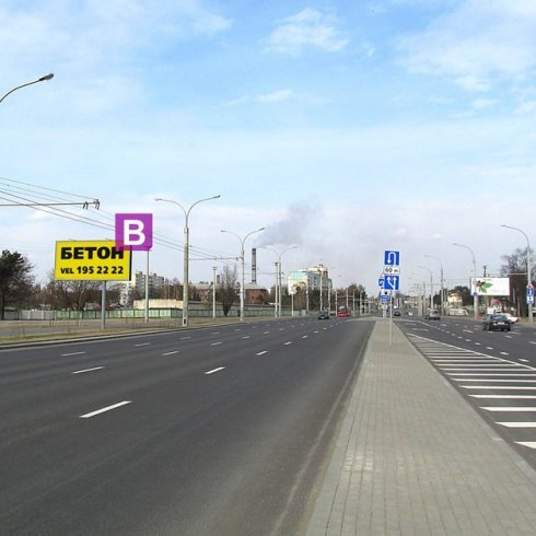 Сторона В - Минск, ул. Кабушкина (через дорогу от д. № 34)